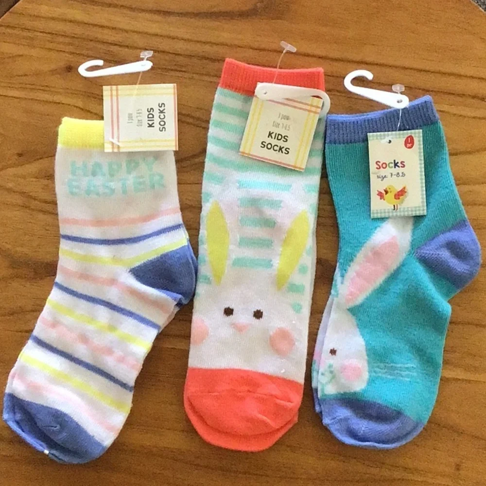 Easter Casual Crew Socks Trio - NWT